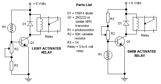 Dark/Light Activated Relay